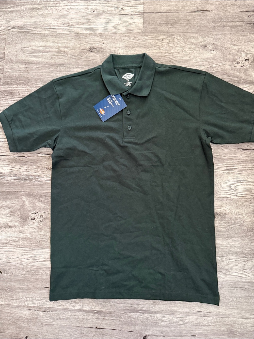NWT Dickies Men’s Forest Green Short-Sleeve Polo